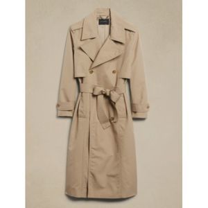 Oversized Water Resistant Trench Coat-Size Large